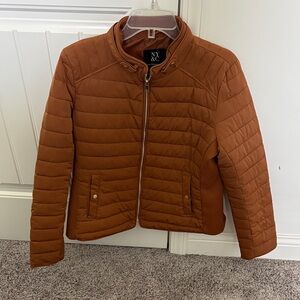 New York & Company Quilted Chestnut Puffer Jacket